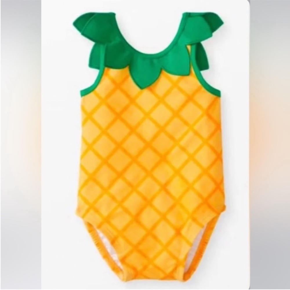 Hannna Anderson Pineapple-Themed Kids One Piece Swimsuit